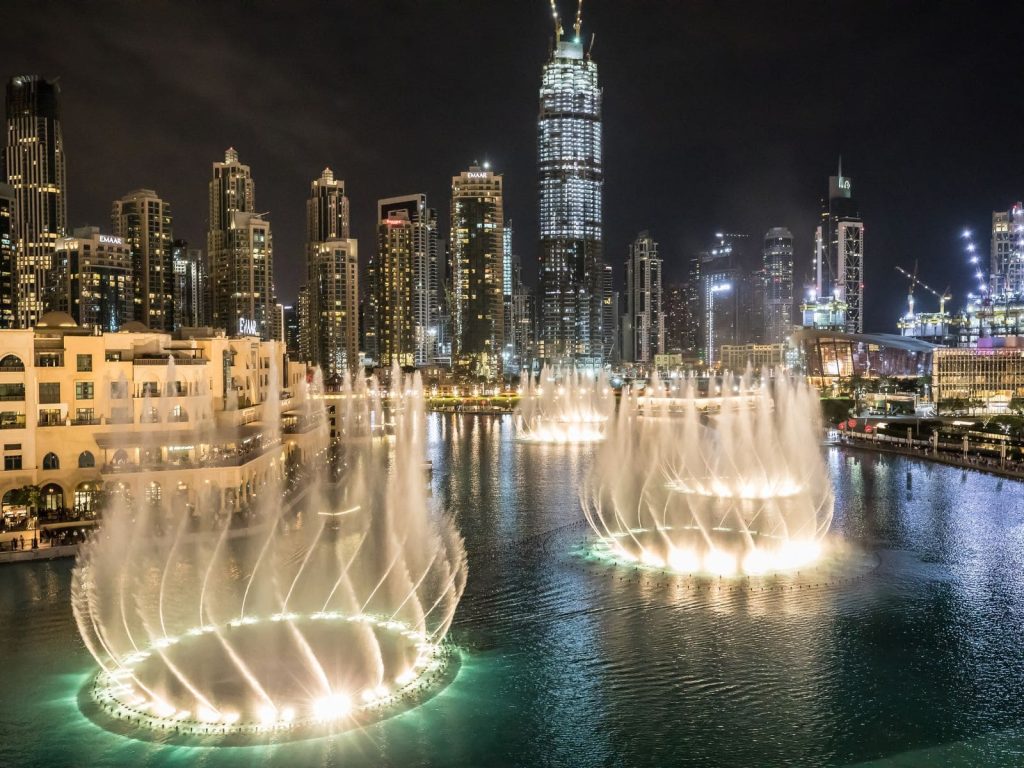las fuentes de Dubai