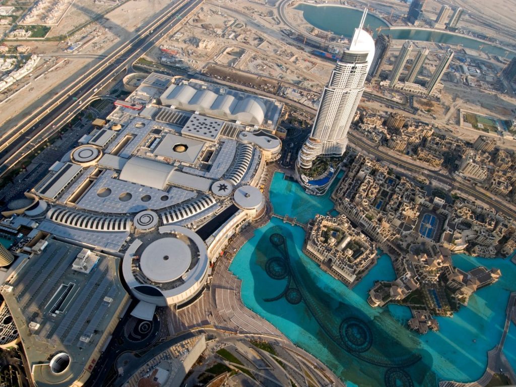 Vistas del Dubai Mall desde arriba